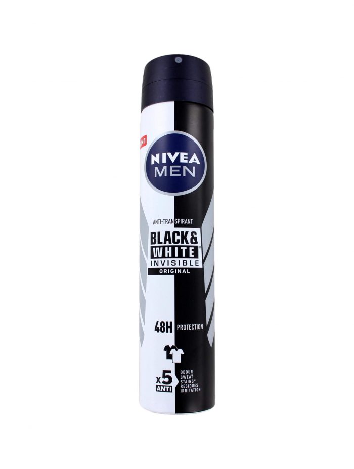 Nivea Men Deodorant Invisible Black & White, 200 ml bestel j