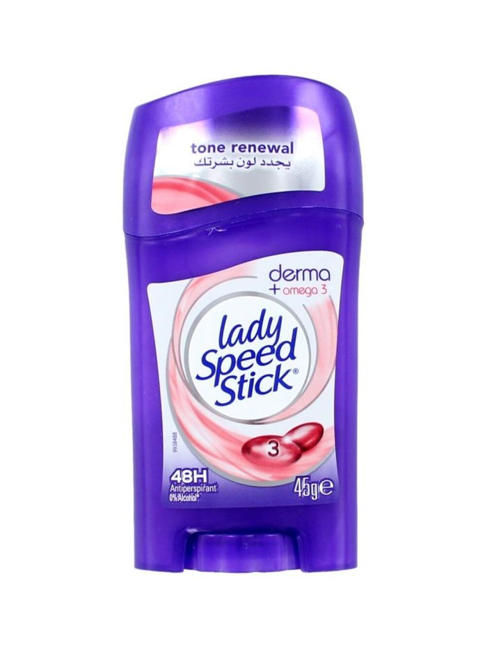 Lady Speed Stick Deodorant Stick Derma + Omega 3, 45 Gram