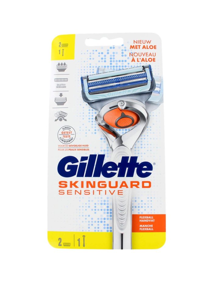 Gillette Skinguard Sensitive Flexball houder + 2 Mesjes