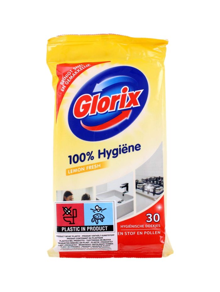 Glorix Schoonmaakdoekjes Lemon Fresh, 30 stuks