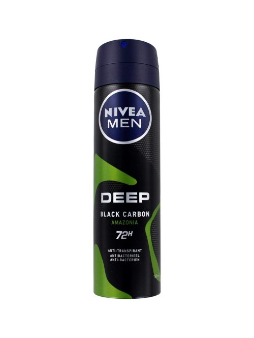 Nivea Men Deodorant Spray Deep Black Carbon Amazonia, 150 ml
