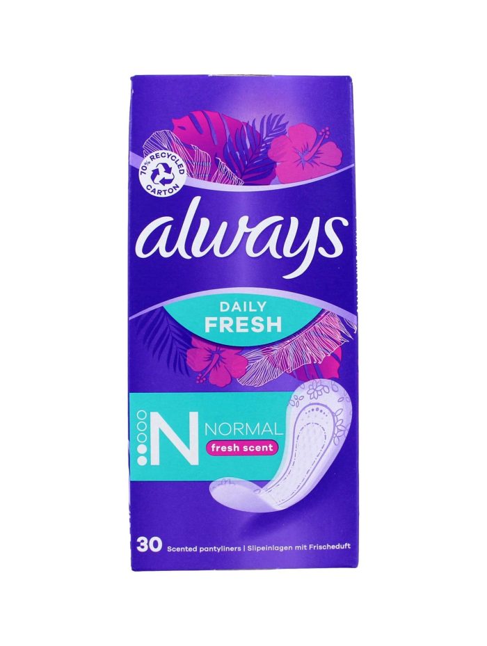 Always Inlegkruisjes Normal Daily Fresh, 30 Stuks