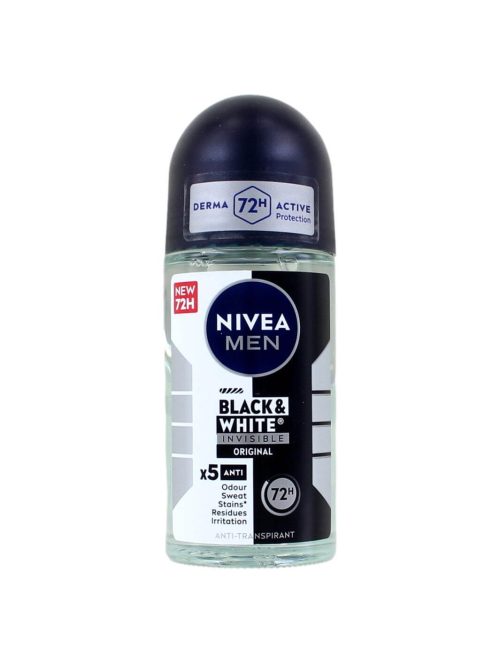 Nivea Men Deodorant Roller Invisible Black & White, 50 ml