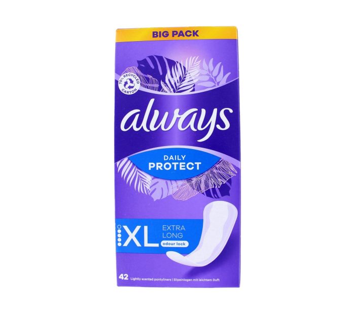 Always Inlegkruisjes Extra Long Odour Lock Daily Protect, 42 Stuks