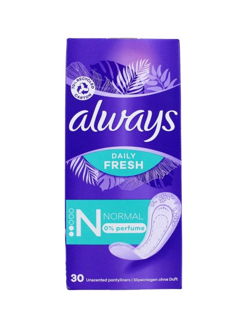 Always Inlegkruisjes Normal 0% Perfume Daily Fresh, 30 Stuks