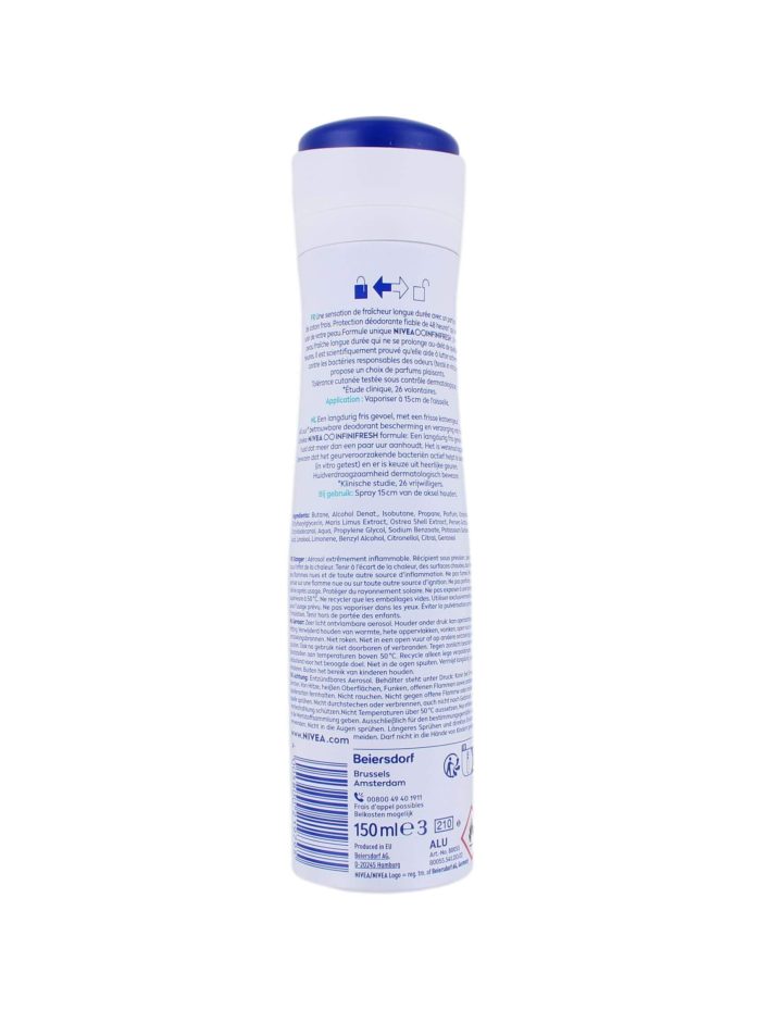 Nivea Deodorant Spray Fresh Comfort 0%, 150 ml