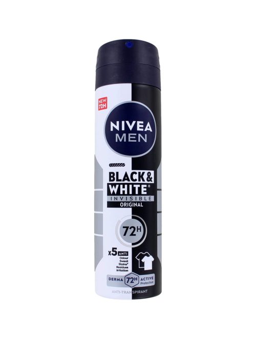 Nivea Men Deodorant Spray Invisible Black & White, 150 ml